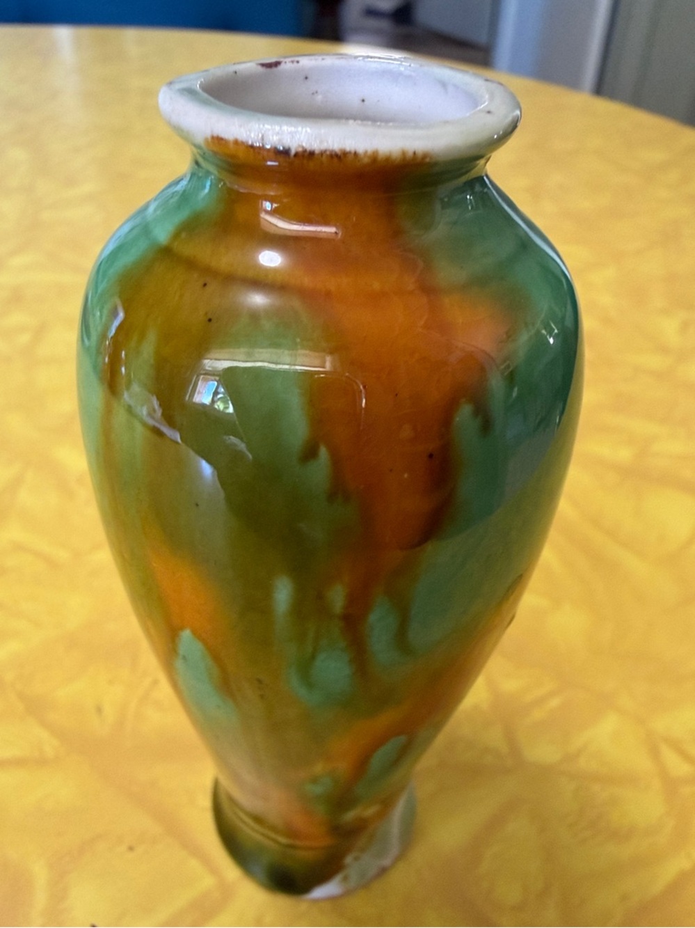 Vintage Ceramic Drip Bud Vase